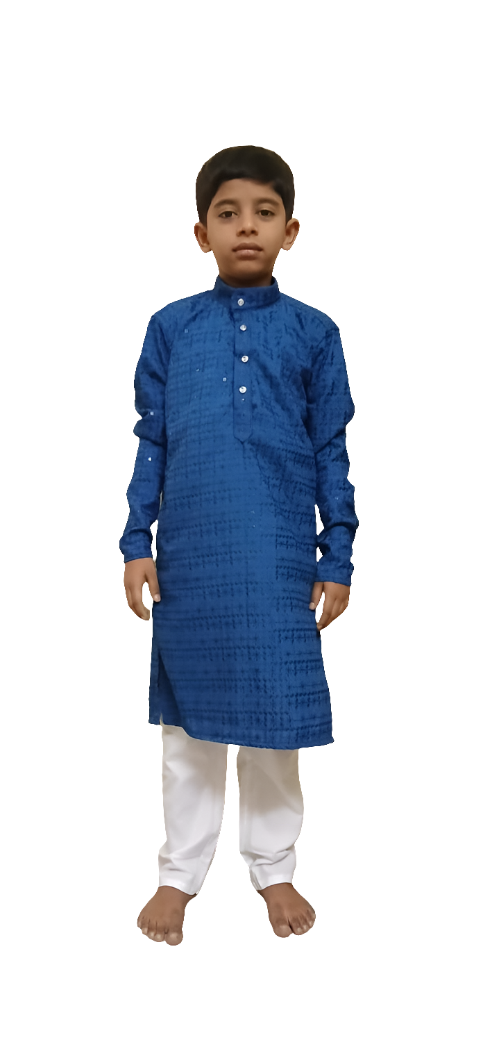 Blue 💙 Rayon lucknowi kurta pyjamas set